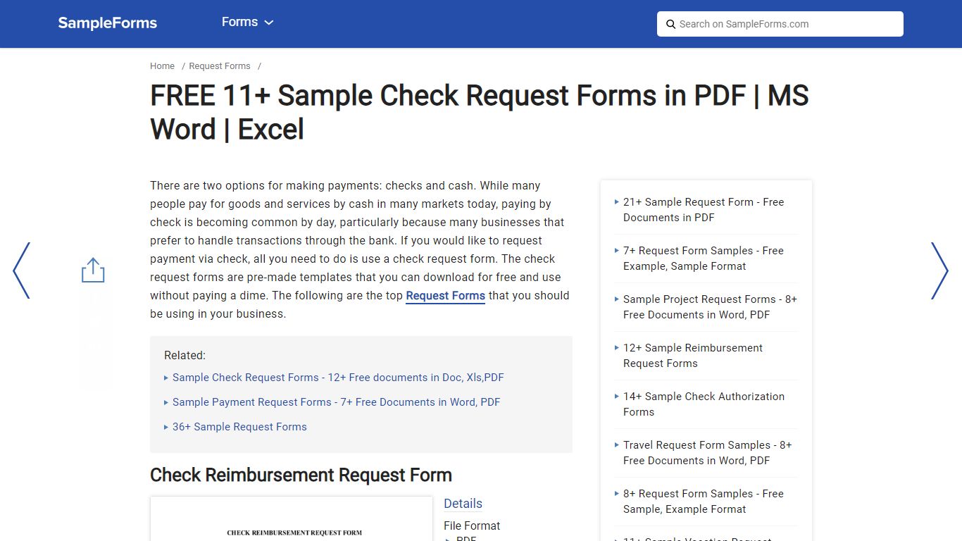 FREE 11+ Sample Check Request Forms in PDF | MS Word | Excel - sampleforms